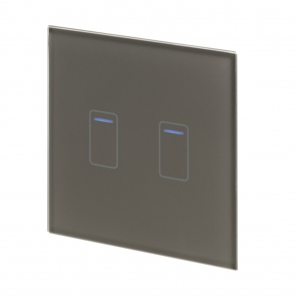 Crystal Touch Dimmer Switch 2G 1W Grey RetroTouch Designer Light